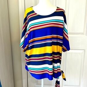 Melissa Page Rainbow Tie Bottom Top Sz 1X